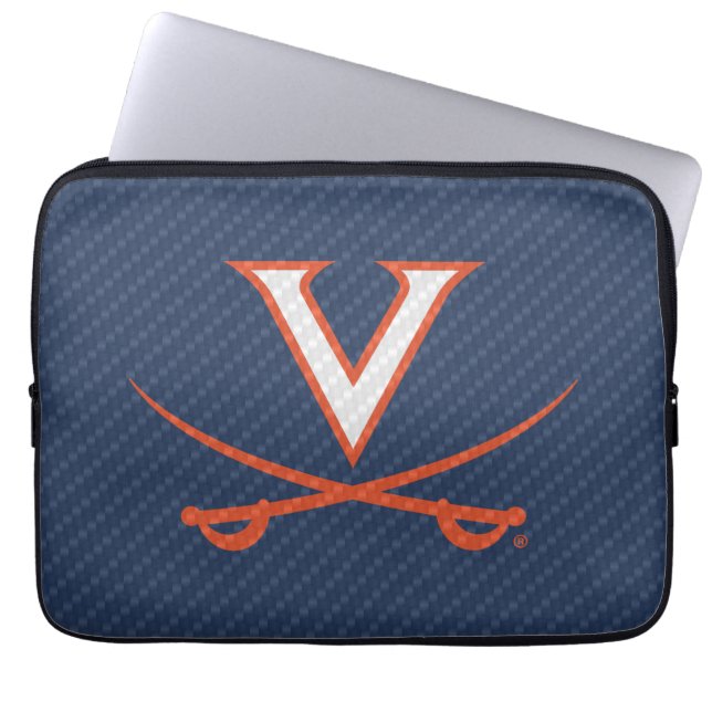 Virginia Cavaliers Carbon Fiber Laptop Fodral (Framsidan)