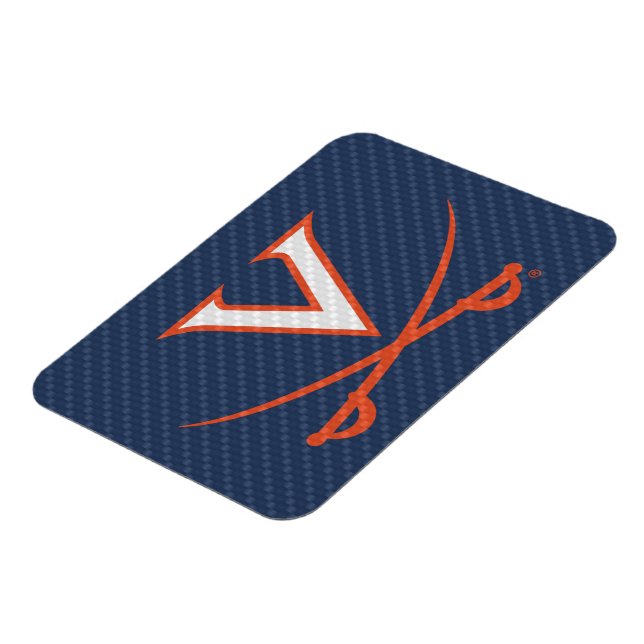 Virginia Cavaliers Carbon Fiber Magnet (Vänstra Sidan)