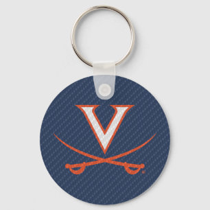 Virginia Cavaliers Carbon Fiber Nyckelring