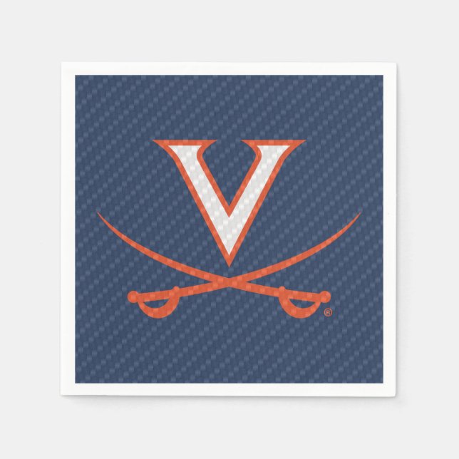 Virginia Cavaliers Carbon Fiber Pappersservett (Framsidan)