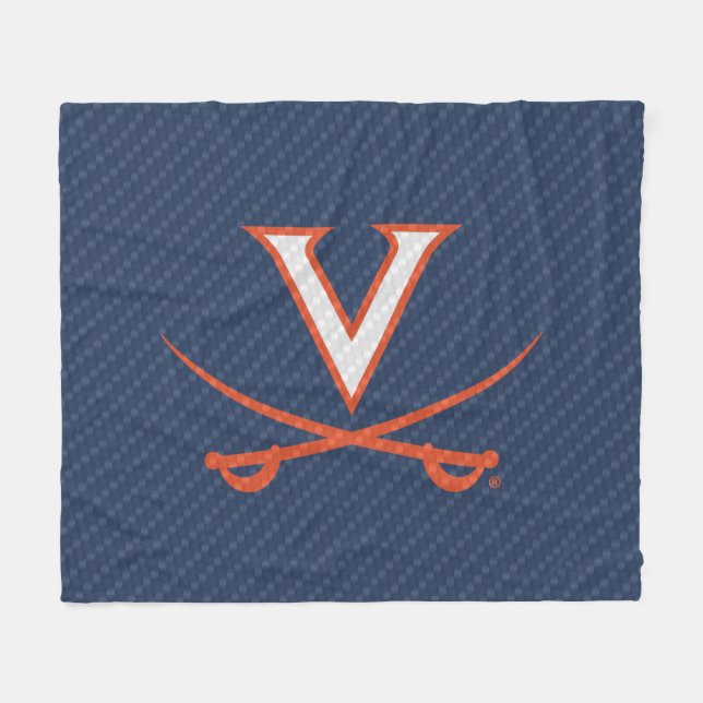 Virginia Cavaliers kolfiber Fleecefilt (Framsidan (Horisontell))