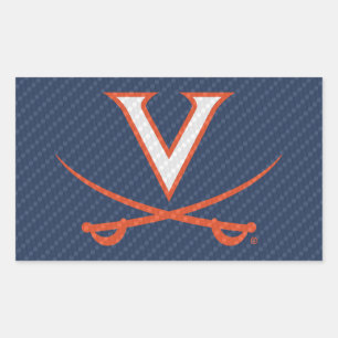 Virginia Cavaliers kolfiber Rektangulärt Klistermärke