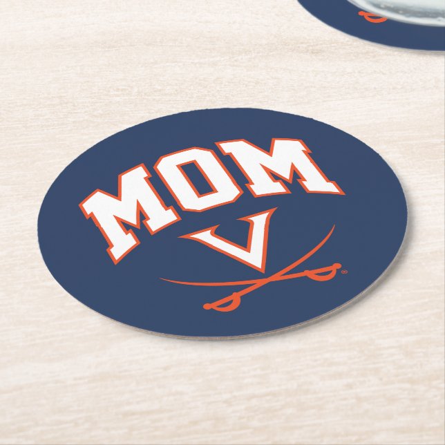 Virginia Cavaliers Mamma Underlägg Papper Rund (Vinklad)