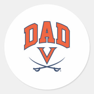 Virginia Cavaliers Pappa Runt Klistermärke
