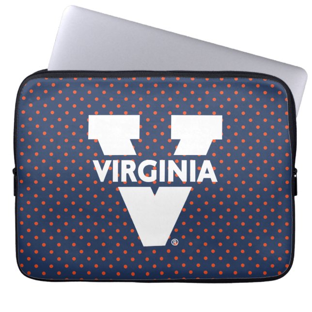 Virginia Cavaliers Polka dots Laptop Fodral (Framsidan)