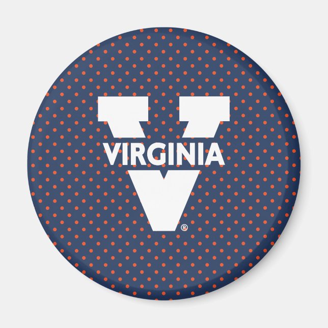 Virginia Cavaliers Polka dots Magnet (Framsidan)