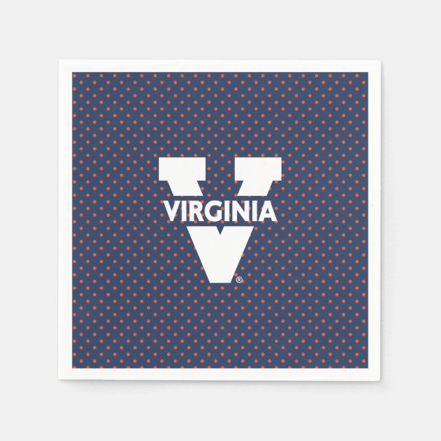Virginia Cavaliers Polka dots Pappersservett (Framsidan)