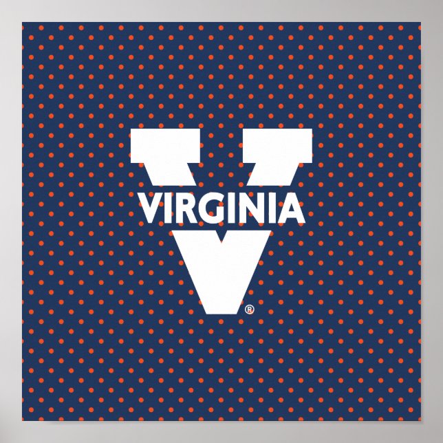 Virginia Cavaliers Polka dots Poster (Framsidan)