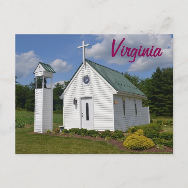 Virginia Church Postcard Vykort (Framsida)