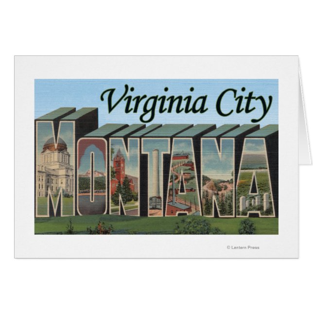Virginia City, Montana Hälsningskort (Framsidan Horizontal)