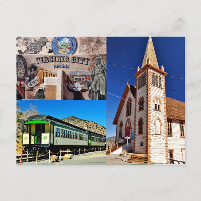 Virginia City, Nevada Postcard Vykort (Framsida)