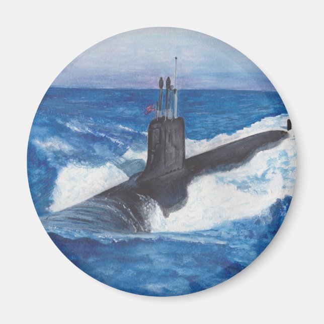 Virginia Class Warriors Submarine Magnet (Framsidan)