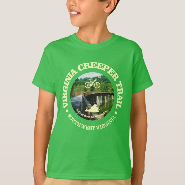 Virginia Creeper Trail (Cycling C)) T Shirt (Framsida)