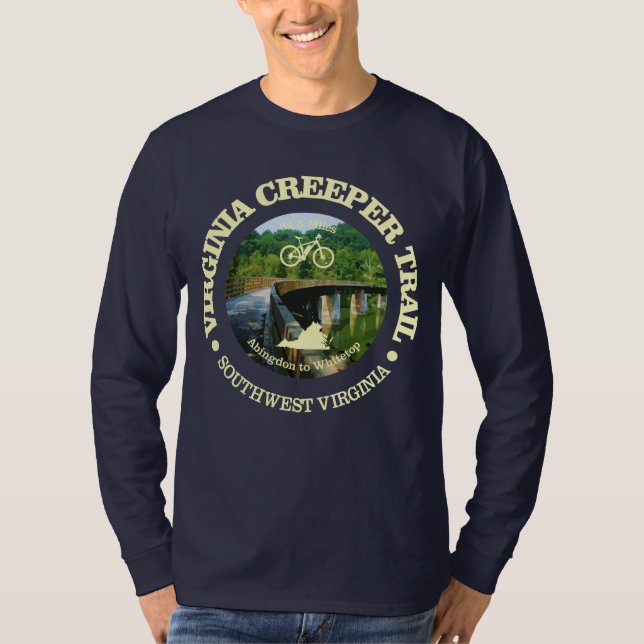 Virginia Creeper Trail (Cycling C) T Shirt (Framsida)