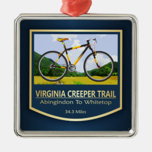 Virginia Creeper Trail (cykel2) Julgransprydnad Metall