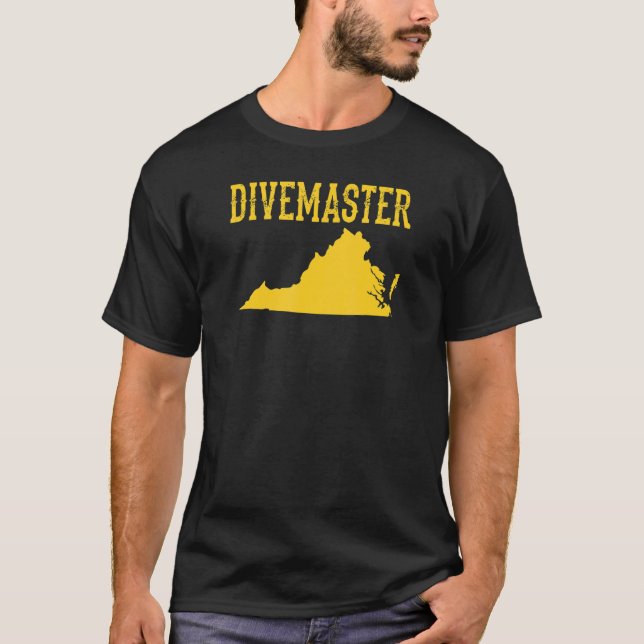 Virginia Divesaster Dyka Instructor Dive F T Shirt (Framsida)