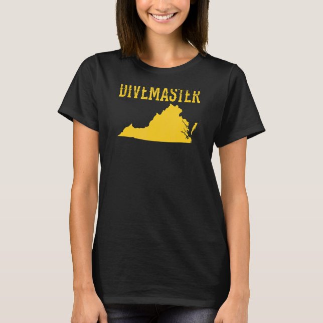 Virginia Divesaster Dyka Instructor Dive F T Shirt (Framsida)