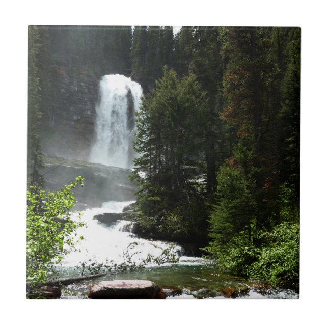 Virginia Falls i Glacier National Park Kakelplatta (Framsidan)