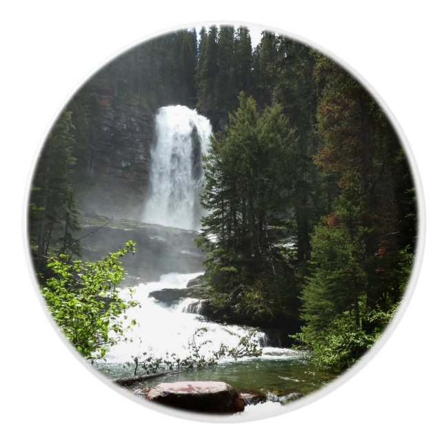 Virginia Falls i Glacier National Park Knopp (Framsidan)