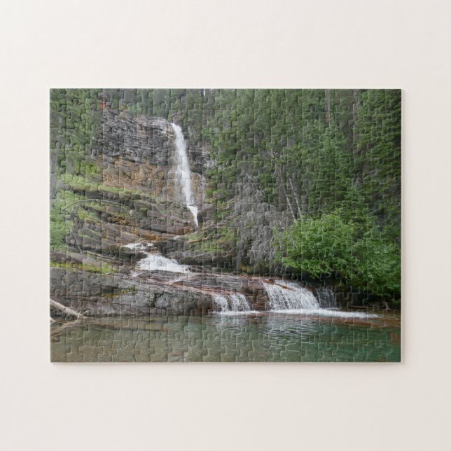 Virginia Falls II i Glacier National Park Pussel (Horisontell)