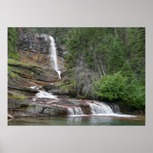 Virginia Falls II vid Glacier National Park Poster (Framsidan)