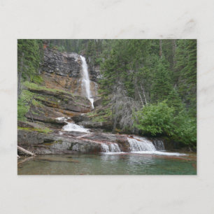 Virginia Falls II vid Glacier National Park Vykort