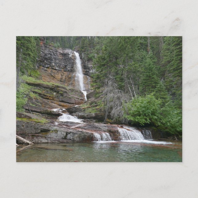 Virginia Falls II vid Glacier National Park Vykort (Framsida)