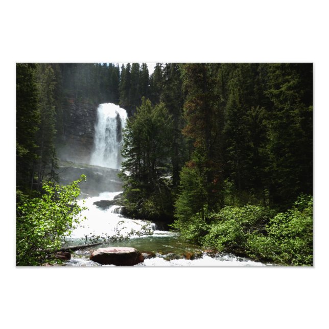 Virginia Falls på Glacier National Park Fototryck (Framsidan)