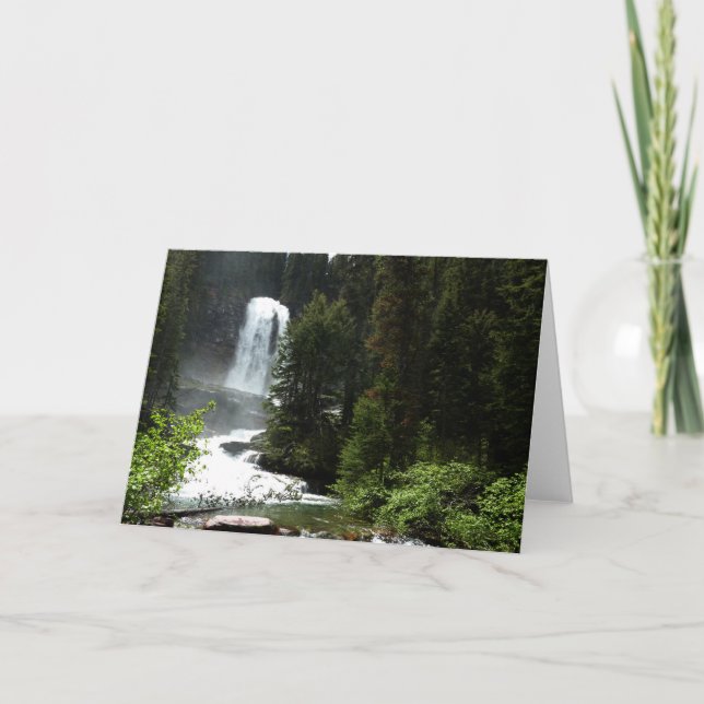 Virginia Falls på Glacier National Park Kort (Framsida)