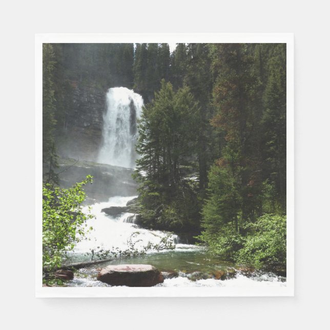 Virginia Falls på Glacier National Park Pappersservett (Framsidan)