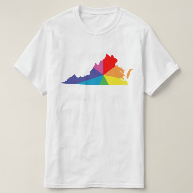 virginia färg burst t-shirt (Design framsida)