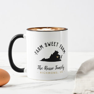 Virginia Farm Sweet Farm Family Monogram Mugg