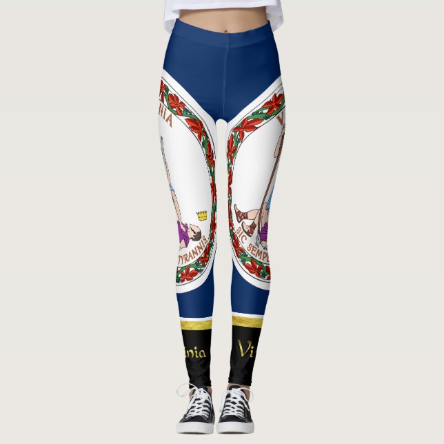 Virginia flagga leggings (Framsida)