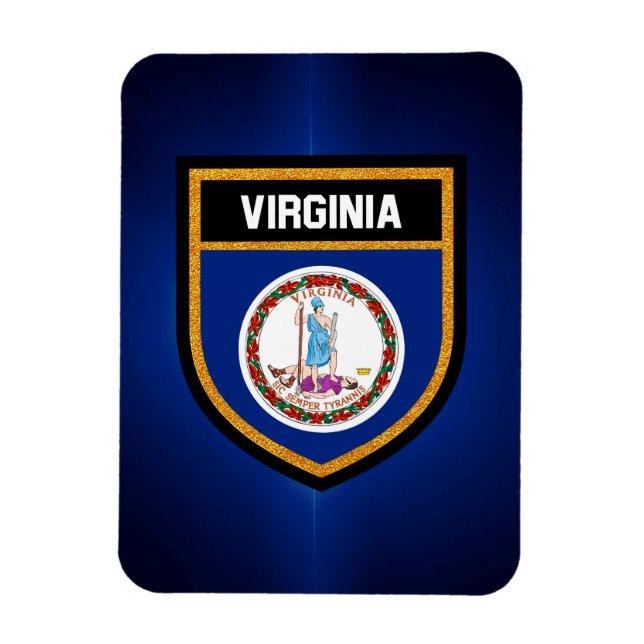 Virginia Flagga Magnet (Vertikal)