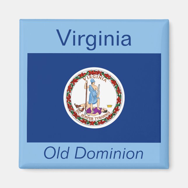 Virginia Flagga Magnet (Framsidan)