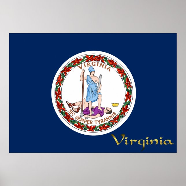 Virginia flagga poster (Framsidan)