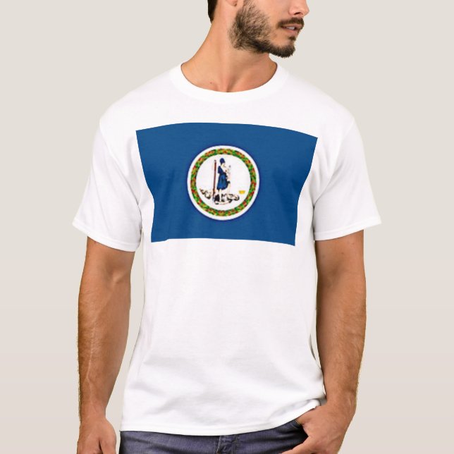 Virginia flagga t shirt (Framsida)