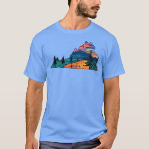 Virginia Flygfiske State River Sunset av TeeCrea T Shirt