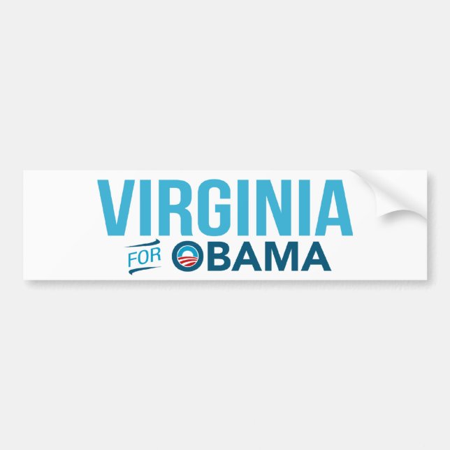 Virginia för den Barack Obama Biden bildekalet Bildekal (Framsidan)