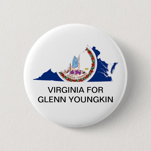 Virginia for GLENN YOUNGKIN GOVERNOR Button Knapp (Framsida)