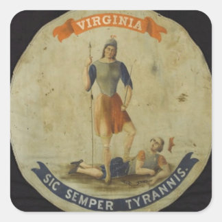 VIRGINIA!!! FYRKANTIGT KLISTERMÄRKE