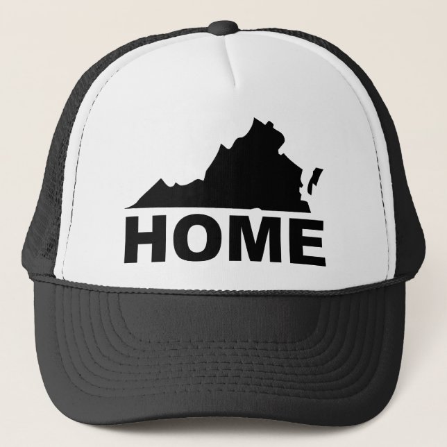 Virginia Home Away från State Boll Cap Hat Truckerkeps (Framsida)
