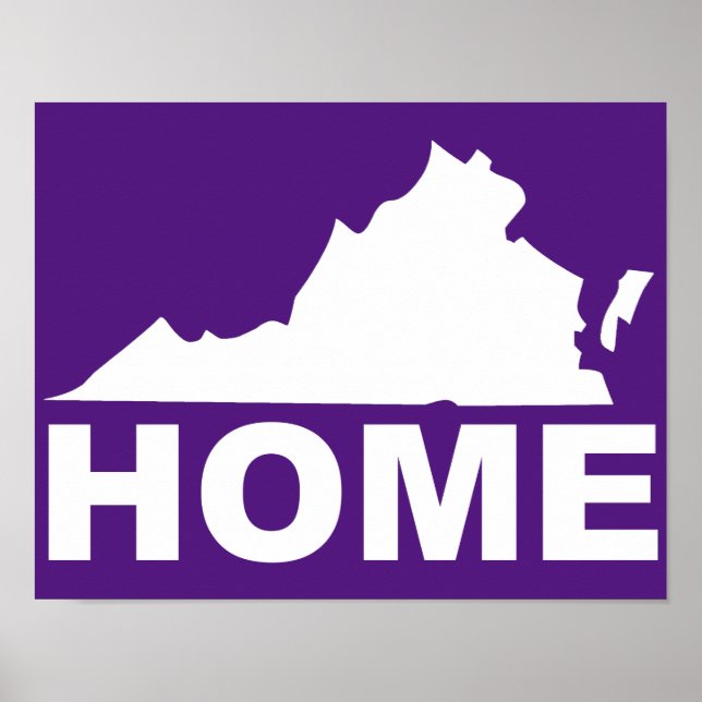 Virginia Home Away från State Poster Sign (Framsidan)