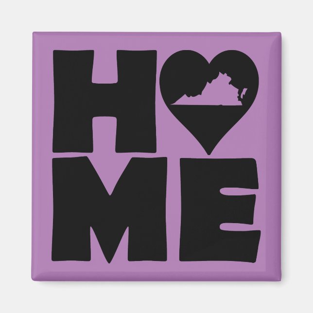 Virginia Home Heart State Fridge Magnet (Framsidan)