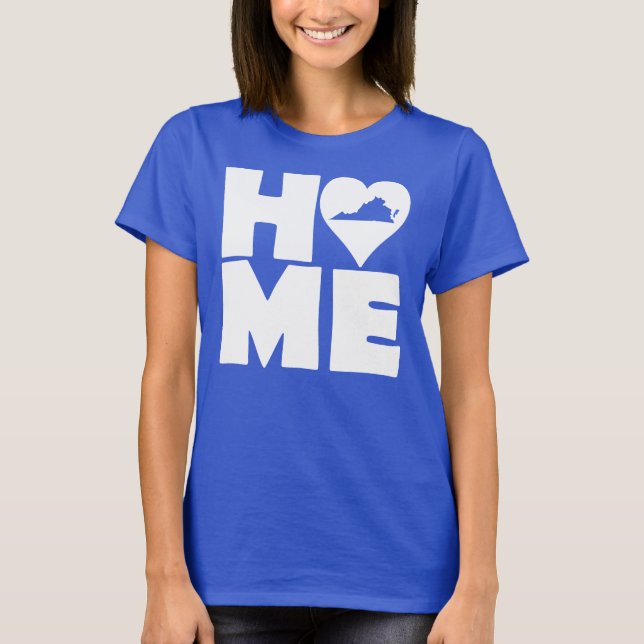 Virginia Home Heart State Tees T-Shirt (Framsida)
