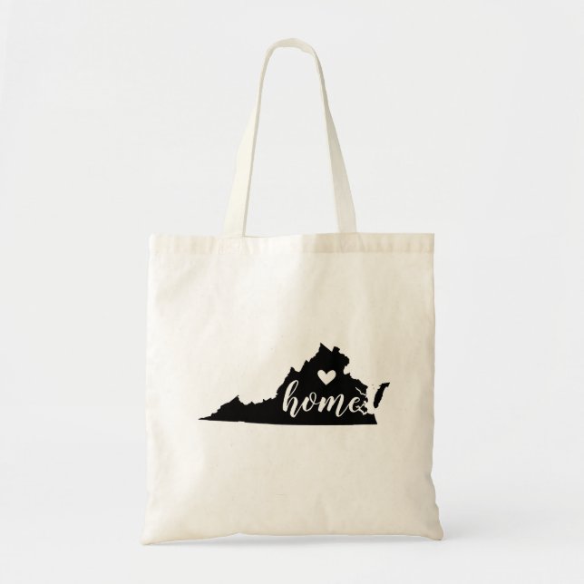 Virginia Home State Tote Bag Tygkasse (Framsidan)