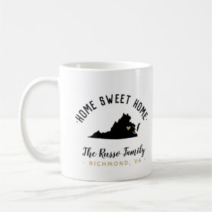 Virginia Home Sweet Home Family Monogram Mugg