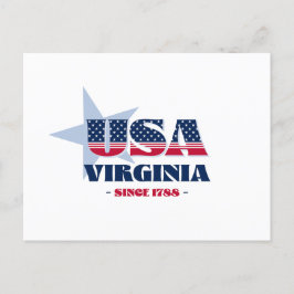 Virginia in Red, White och Blue Postcard Vykort