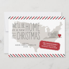 Virginia jul Flytta Announcement Helgdag Julkort