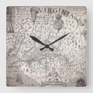 Virginia karta, 1612 fyrkantig klocka